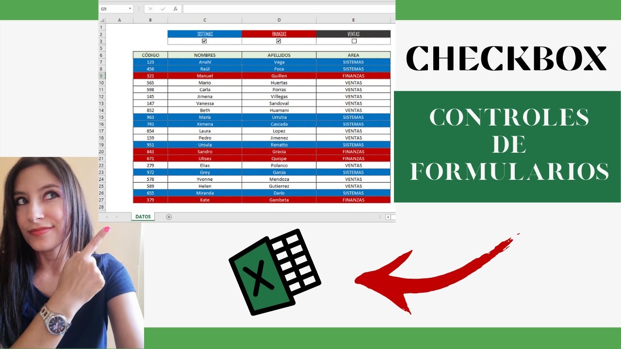 CHECKBOX CONTROLES DE FORMULARIO con FORMATO CONDICIONAL en Excel