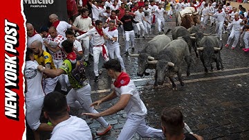 Chaos in the streets: Final bull run ends San Fermin festival