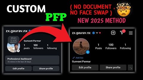 CUSTOM PFP META VERIFIED NEW METHOD NO NEED DOCUMENT 🤯|| @h4van 