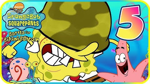 SpongeBob Battle for Bikini Bottom Walkthrough Part 5 (PS2) Sandy Boss + Poseidome ᴴᴰ