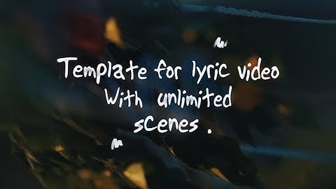 Lyric Video Template (Best After Effects Projects)