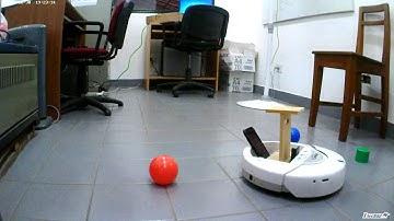 Object finder robot recognizing colors