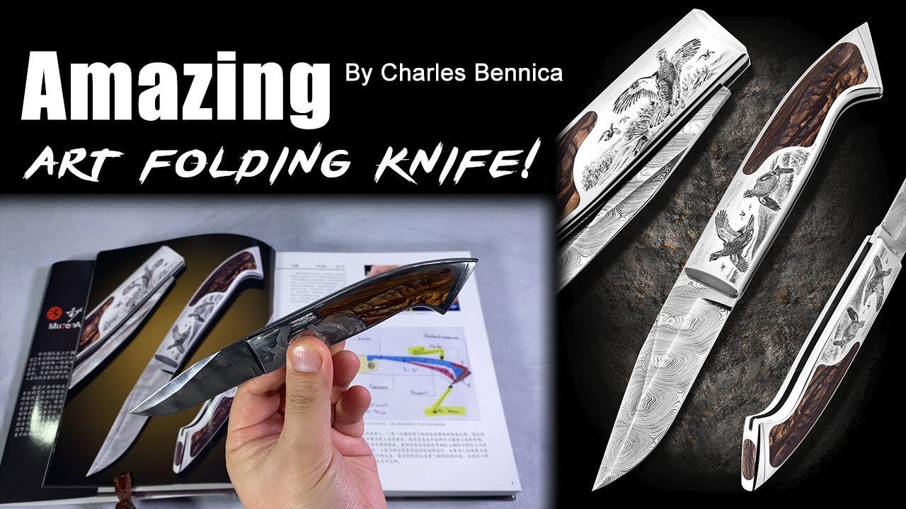 MuzenArt - Art Engraved Folding Knife by Charles Bennica