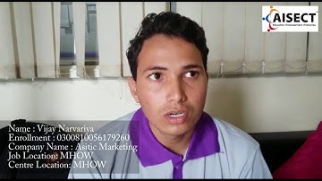 Success story of AISECT DDUGKY trainee Vijay Narvariya