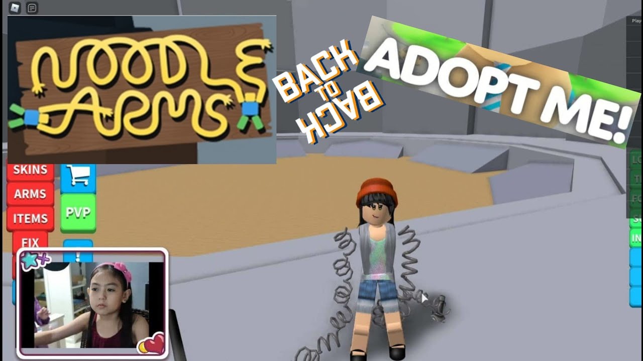 Roblox Noodle Arms And Adopt Me Game Play With Rayne Mayne Family Tv Youtube - gamergirl roblox game noodle arms