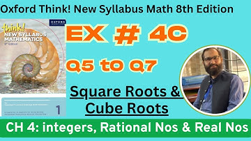 Exercise 4C Q 5 to Q 7 Oxford Think New Syllabus 8th Edition Math D1 Solutions