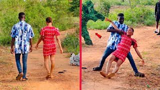 She Could have Collapsed From the FRIGHT! Bushman Prank!