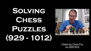 Solving Chess Puzzles (929-1012)