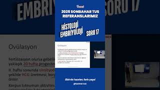 2025 Sonbahar Tus Referanslari - Hi̇stoloji̇ Ve Embri̇yoloji̇