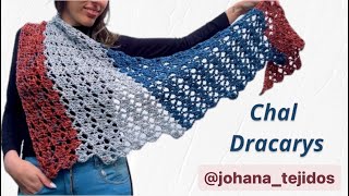 Chal Dracarys. Cola de dragón. Tejido a crochet. Bufanda. Tutorial paso a paso