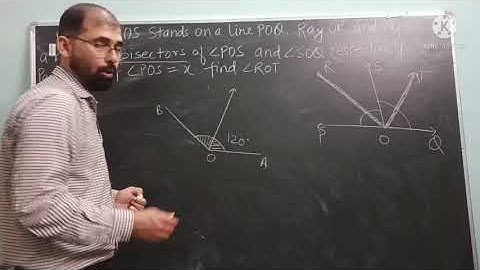 Ray OS stands on a line POQ. Ray OR and ray OT are angle bisectors of ∠POS and ∠SOQ respectively.