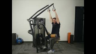 Dorsal en polea alta divergente Precor Resolute