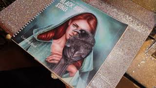 Black Bird Song By Anastasia Elly Koldareva Adult Coloring Book Flip - Thru