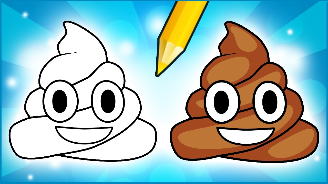 How To Draw Poop Emoji Step By Step Youtube