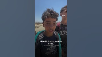 Child in Gaza left in tears after failing to get aid box for his siblings