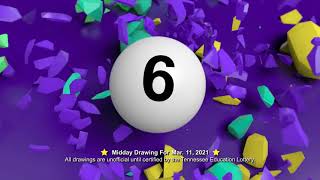 Tennessee Lottery Midday_C3_C4_LS 03/11/2021
