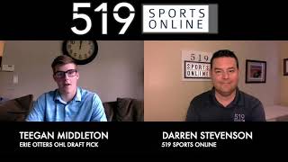 OHL Draft 2021 - Teegan Middleton picked in the 13th round by the Erie Otters