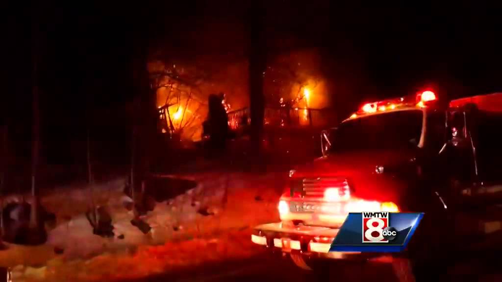 Raw Video: Fire destroys home in Greene - YouTube