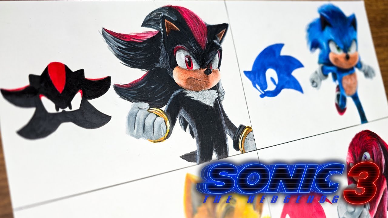 Drawing SONIC The Hedgehog 3 VS Icons - YouTube