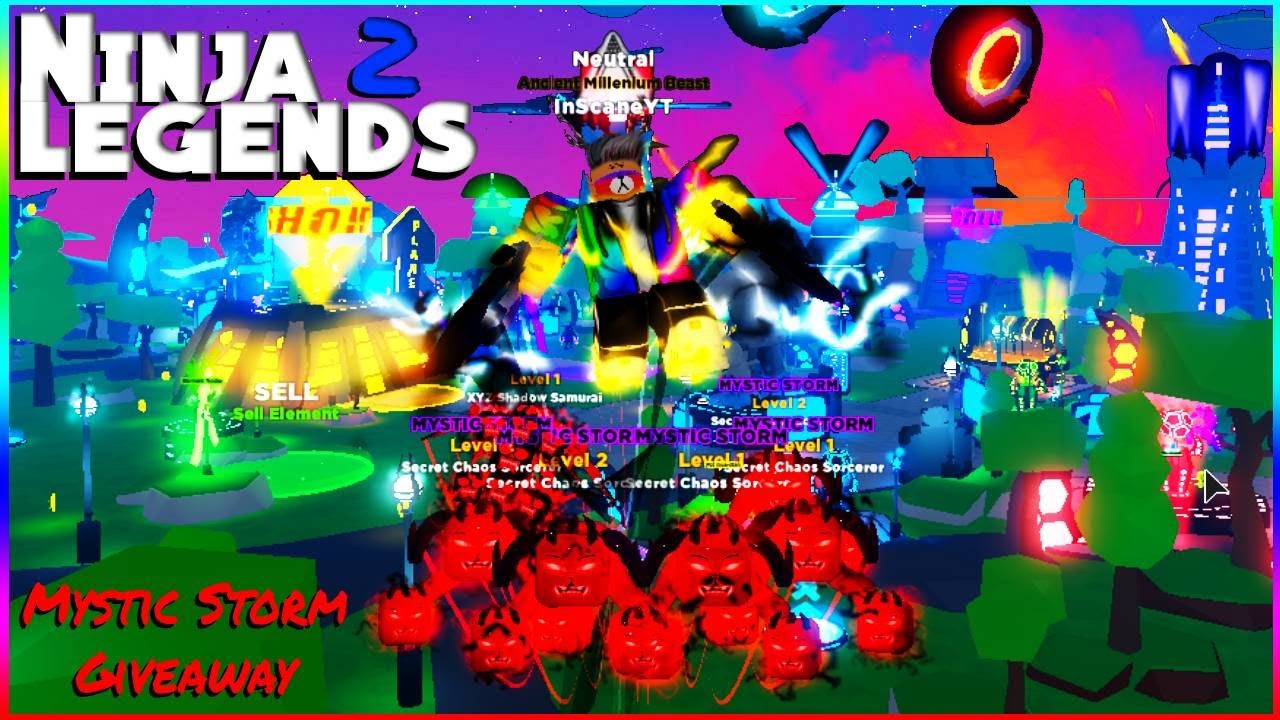 Roblox Ninja Legends 2 Mystic Storm Giveaway Youtube - roblox game with storm and chaos