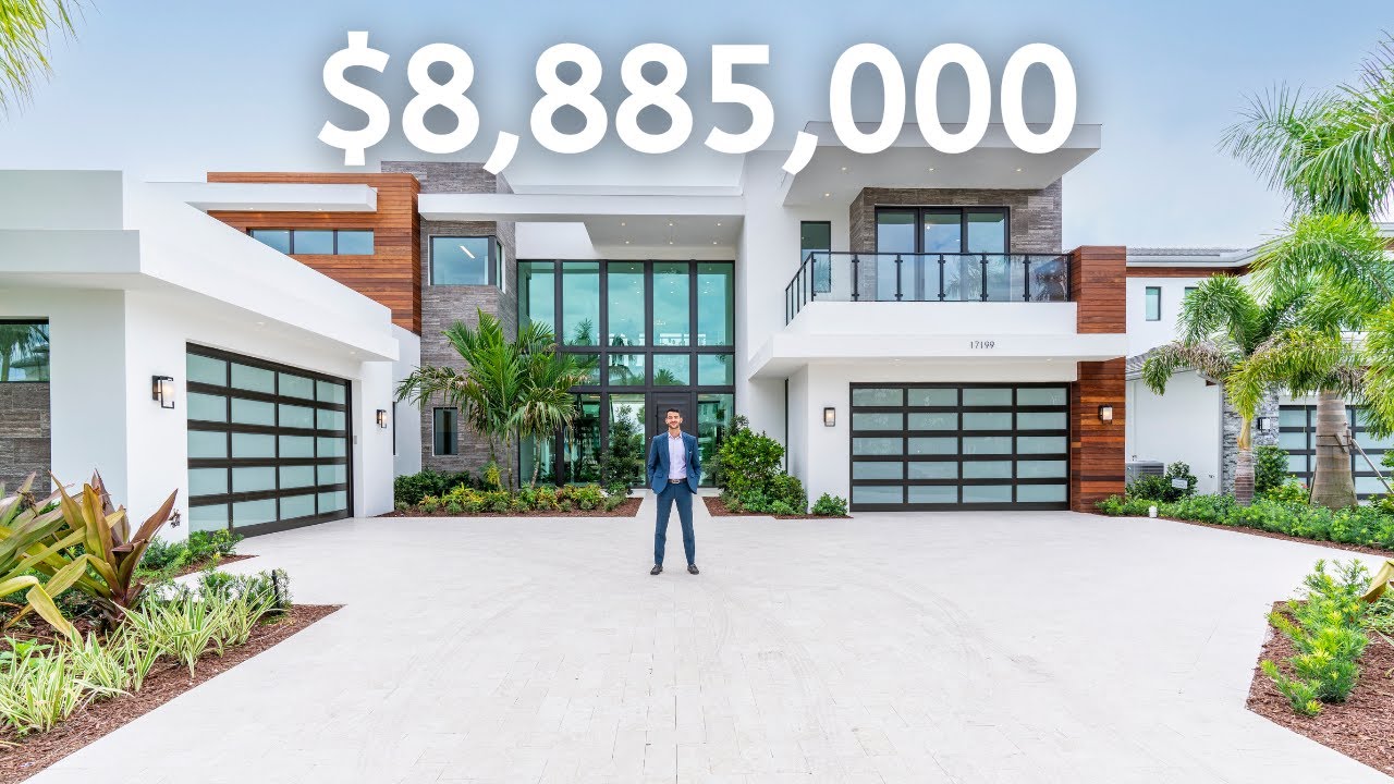Inside a NEW MODERN 8,885,000 LUXURY MANSION in a GATED COMMUNITY in