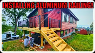 Installing The Black Aluminum Trex Select Railing!