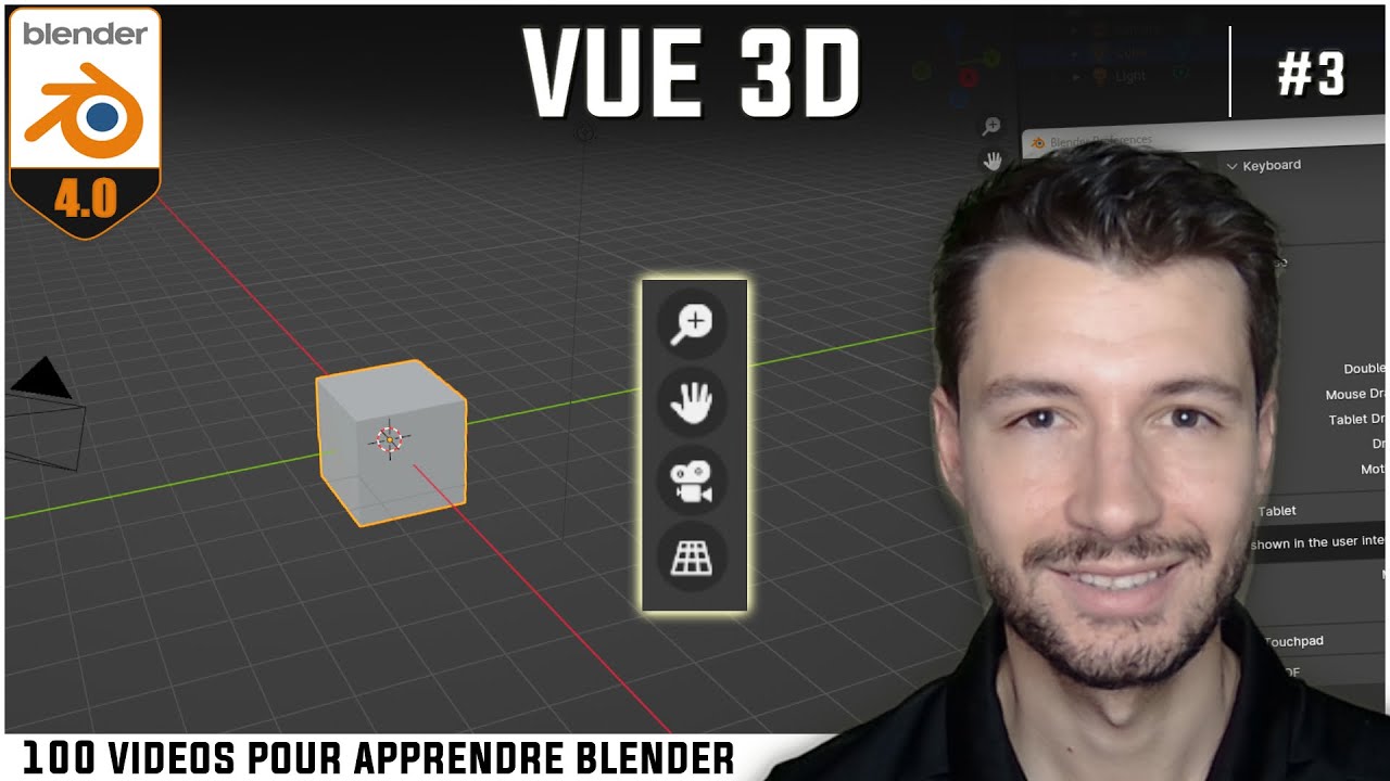 #3 | LES BASES POUR NAVIGUER DANS LA VUE 3D - Apprendre Blender en 100 ...