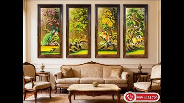 Bộ tranh tứ quý tùng cúc trúc đào tranh bốn mùa mã TQ14A