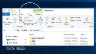 Show File Extensions And Hidden Files In Windows 10 - Tech Geeks