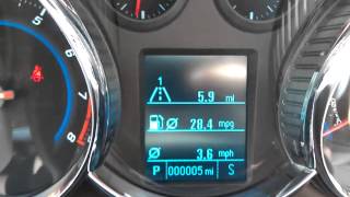 Chevy Cruze   DIC, Trip Fuel Info Menu
