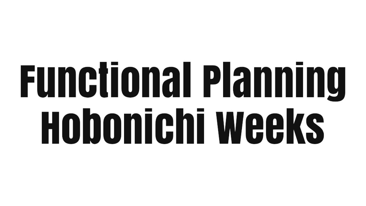Функциональное планирование | Hobonichi Weeks