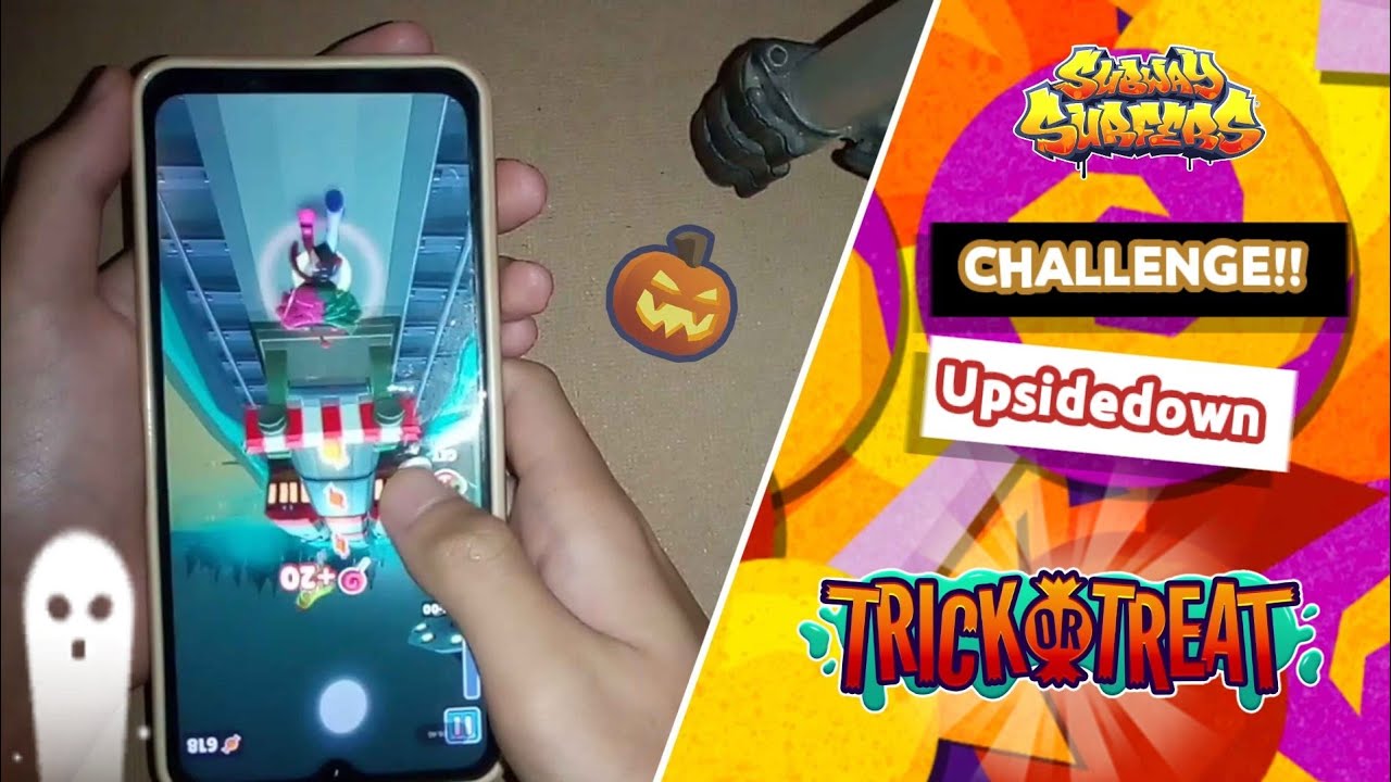 Subway Surfers - Trick or Treat 2024 Upside Down Challenge!!