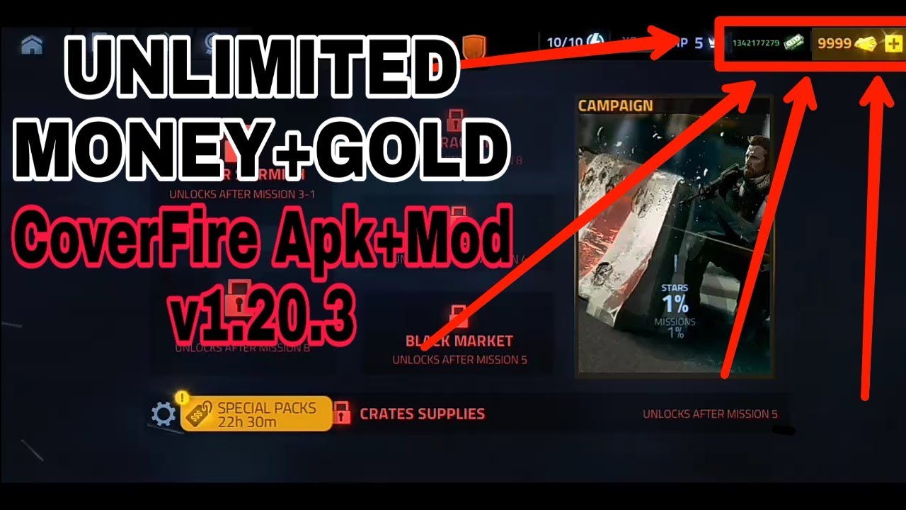 Cover Fire Mod Apk+obb v1.20.3 Unlimited Money+Gold+VIP 10000