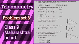Trigonometry/Problem Set 8/Class 9/ Maharashtra board