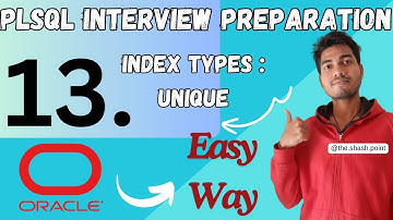 Oracle Interview question | What is Unique Index? | ORACLE UNIQUE INDEX