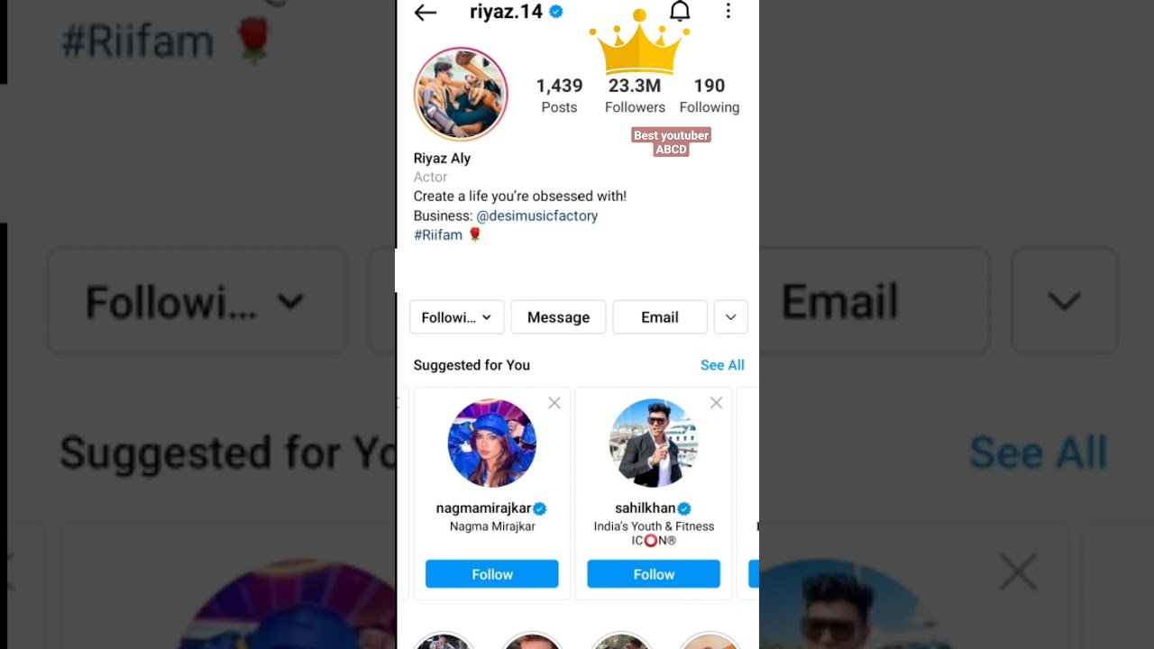 Riyaz Ali Instagram followers || best youtuber ABCD ||