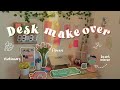 aesthetic desk tour + MAKEOVER 💌 danish pastel inspired, desk organization 🌷🌱🧸