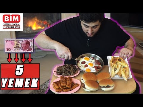 10 TL'ye BİMDEN 5 YEMEK 1 LEZZET! (HAMBURGER,DÖNER,KEBAP)