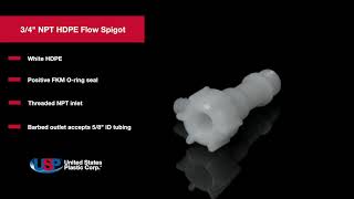34 Npt Hdpe Flow Spigot U.s. Plastic Corporation