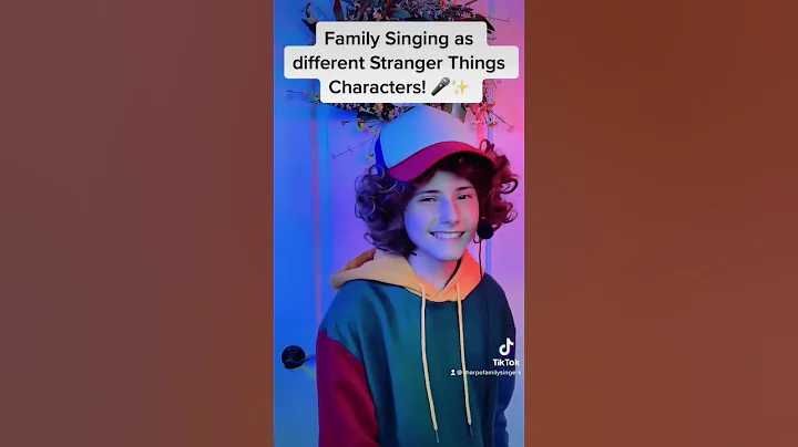 FAMILY SINGING AS DIFFERENT STRANGER THINGS CHARAC...