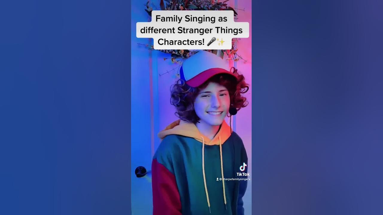 FAMILY SINGING AS DIFFERENT STRANGER THINGS CHARACTERS! 🎤💥 #sharpefamilysingers #shorts