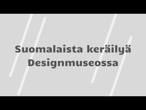 Suomalaista keräilyä Designmuseossa