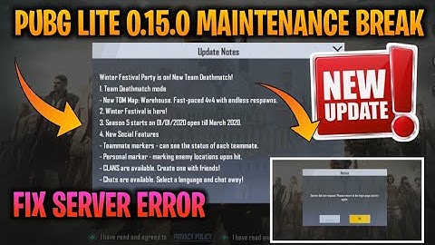 PUBG MOBILE LITE 0.15.0 UPDATE IS HERE !! | PUBG MOBILE LITE SERVER LOGIN ERROR FIXED