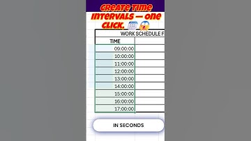 Generate Time Intervals in seconds in Excel 🗓️| Sequence | #shorts