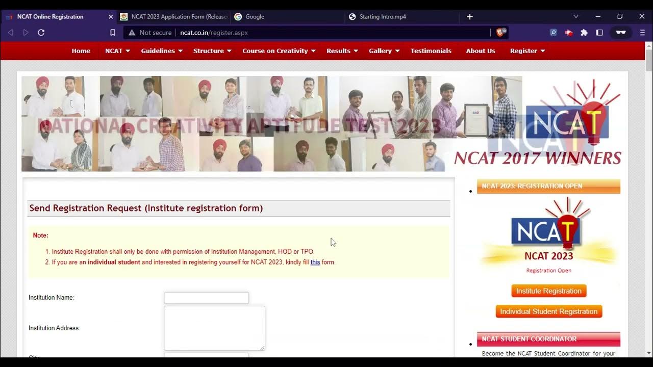 NCAT 2023 Application Form (Released) How To Fill NCAT Application