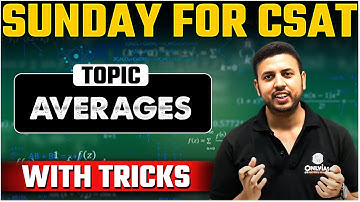 UPSC CSAT - All about Averages | UPSC 2025 -26 |  Short Tricks | OnlyIAS CSAT