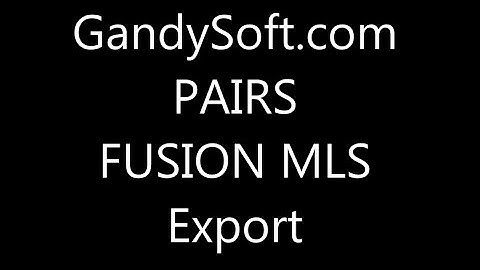 GandySoft PAIRS Fusion Export