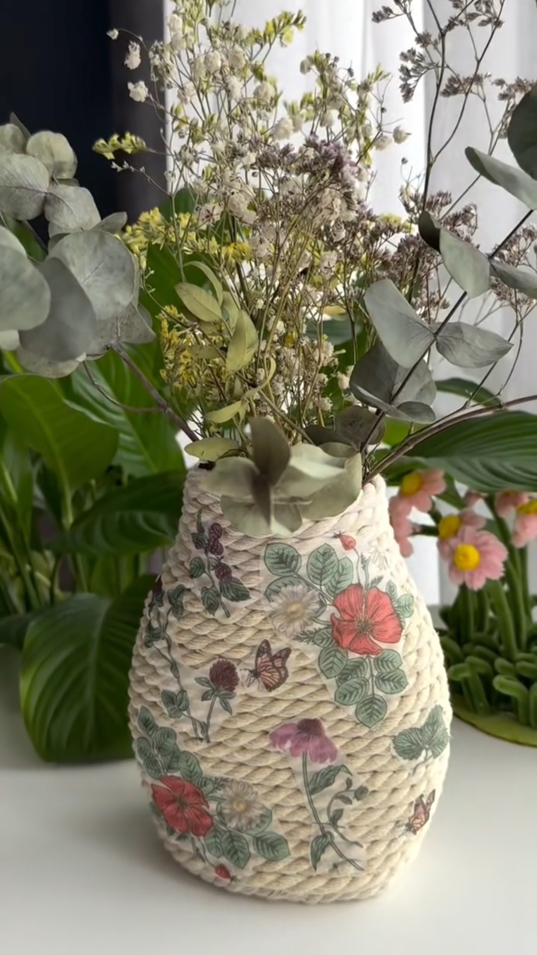 DIY Rope Wrapped Vase ✨ 🌼💐 - YouTube