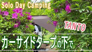 軽自動車デイキャンプ【新緑キャンプ】タント＊カーサイドタープ｜フルーツガレットを作る｜Outdoor Vlog Ep.36