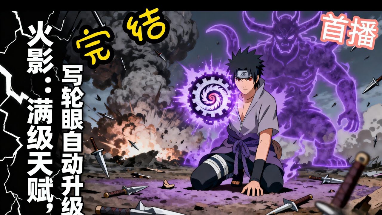 《火影：满级天赋，写轮眼自动升级》穿越火影忍者世界， 简化修行——自动升级，出生自带双勾玉，五岁自动升级三勾玉，十岁万花筒，十五岁永恒眼 .....#有声漫画#火影忍者#穿越#爽文